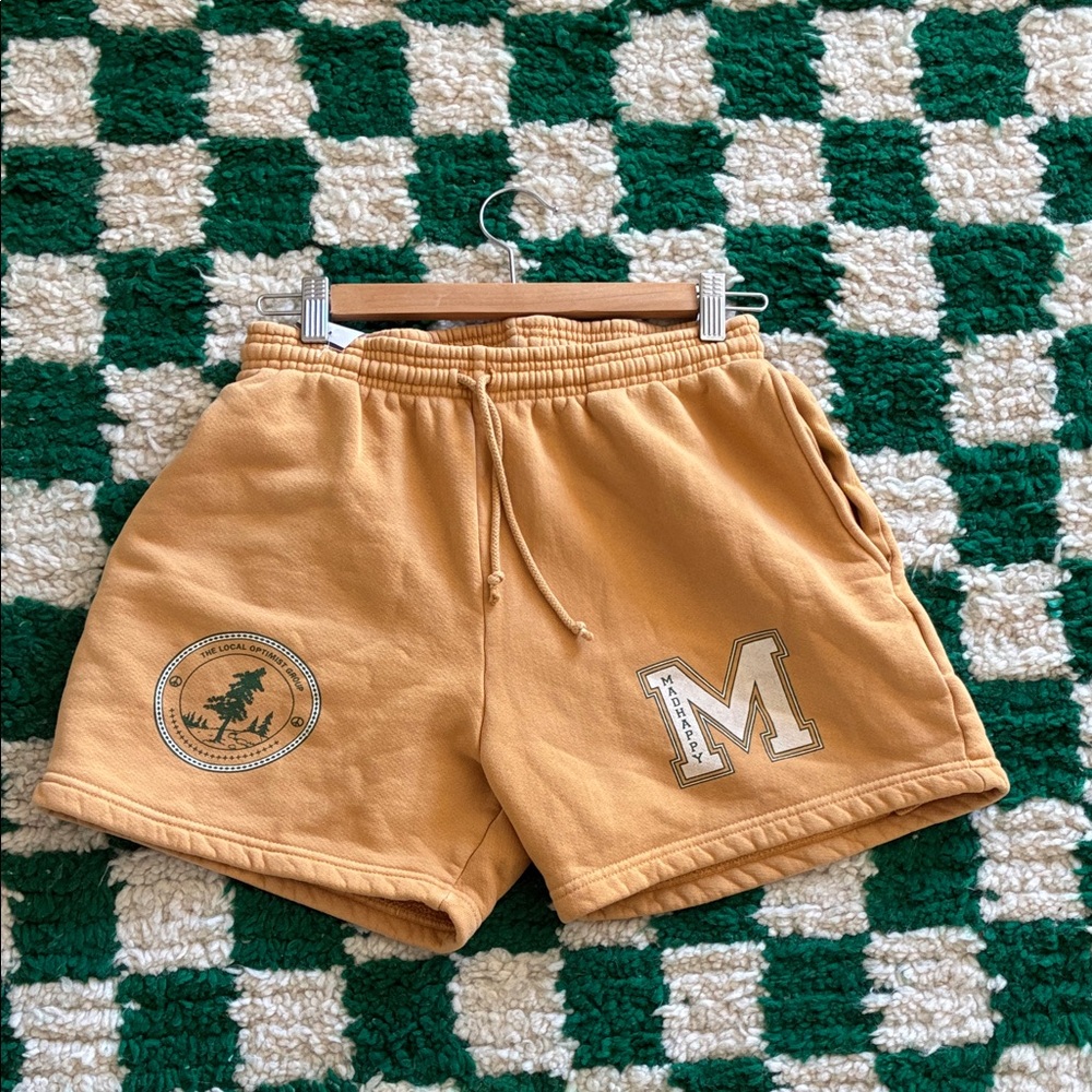 MadHappyTan Graphic Shorts with Drawstring- made in the USA